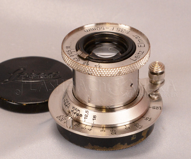 美品 Leica Elmar 5cm F3.5 Lマウント 前後キャップ付Leica