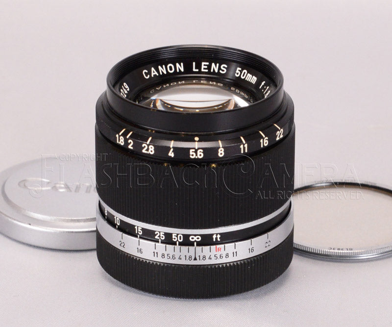 Canon 50mm f1.8 (L) Black Paint – FLASHBACK CAMERA