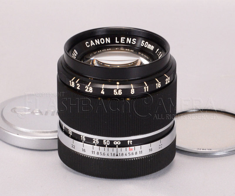 CANON LENS 50mm f1.8 ライカ Lマウント 黒鏡筒 #FC16状態は個人的な見解です