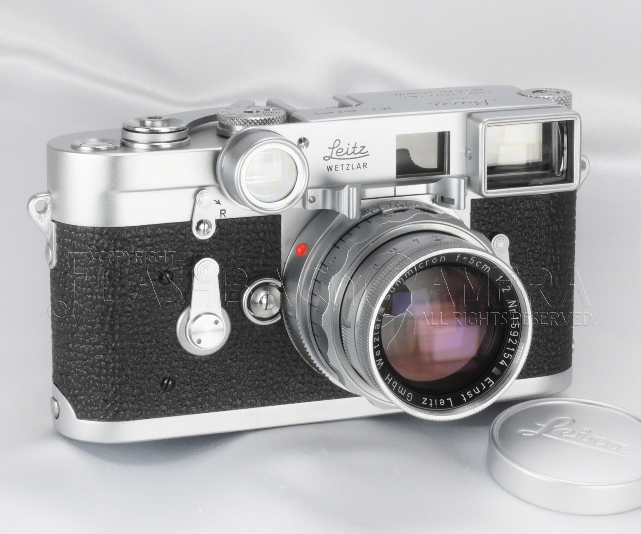 フィルムカメラ leicaM3+leica summicron 50mm 2 dr Leica M3 with Leica LEITZ SUMMICRON 50mm f/2 RIGID Silver