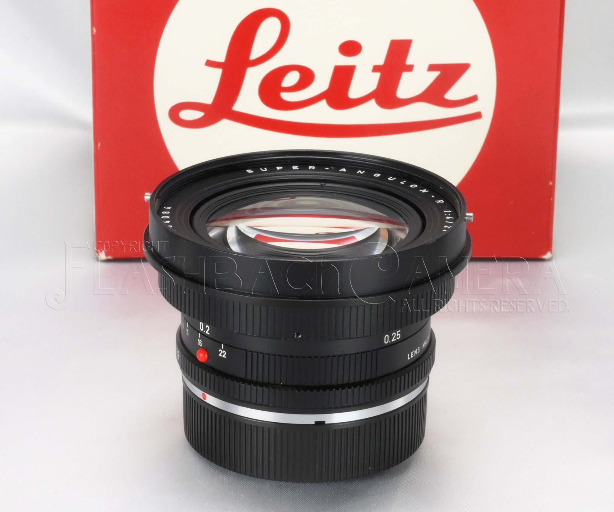 Leica Super Angulon R 21mm F4 付属品付き Super-Angulon-R 21mm f4 (3 cam) – FLASHBACK CAMERA
