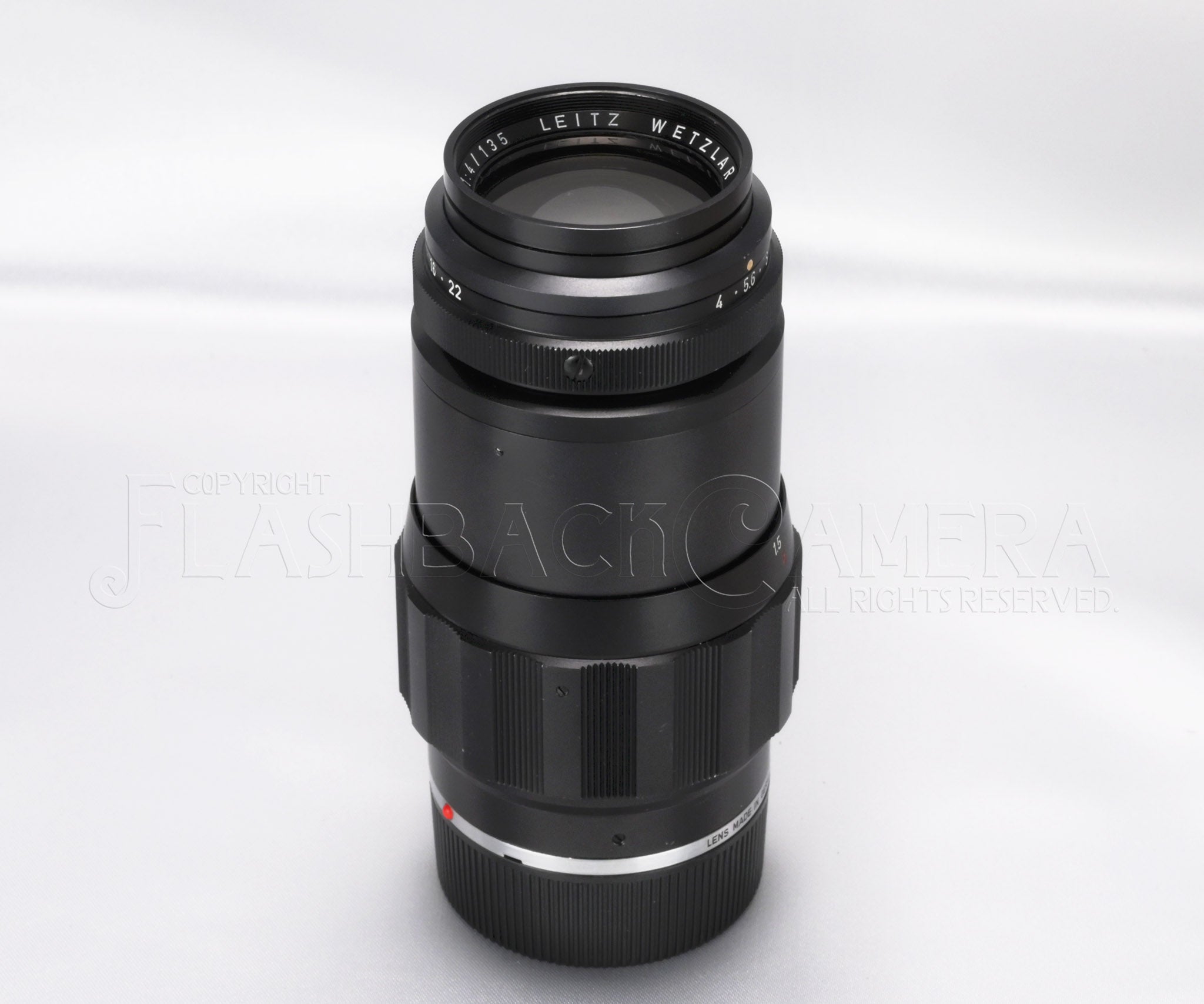 LEITZ TELE-ELMAR 135mm f/4 レンズ 赤文字　良品 Tele-Elmar 135mm f4 (M) – FLASHBACK CAMERA