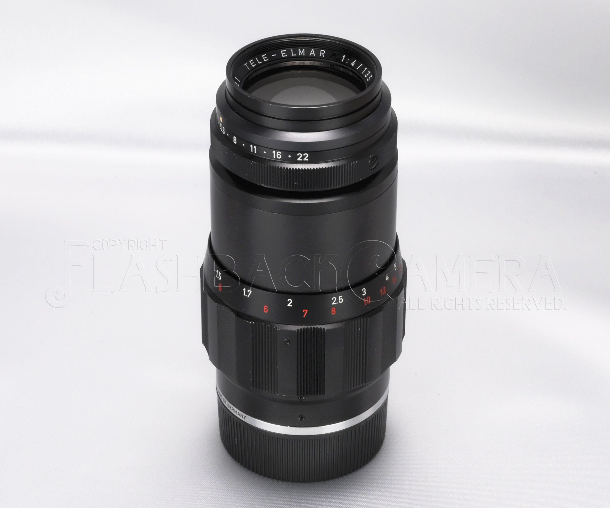 Tele-Elmar 135mm f4 (M) Red Scale – FLASHBACK CAMERA