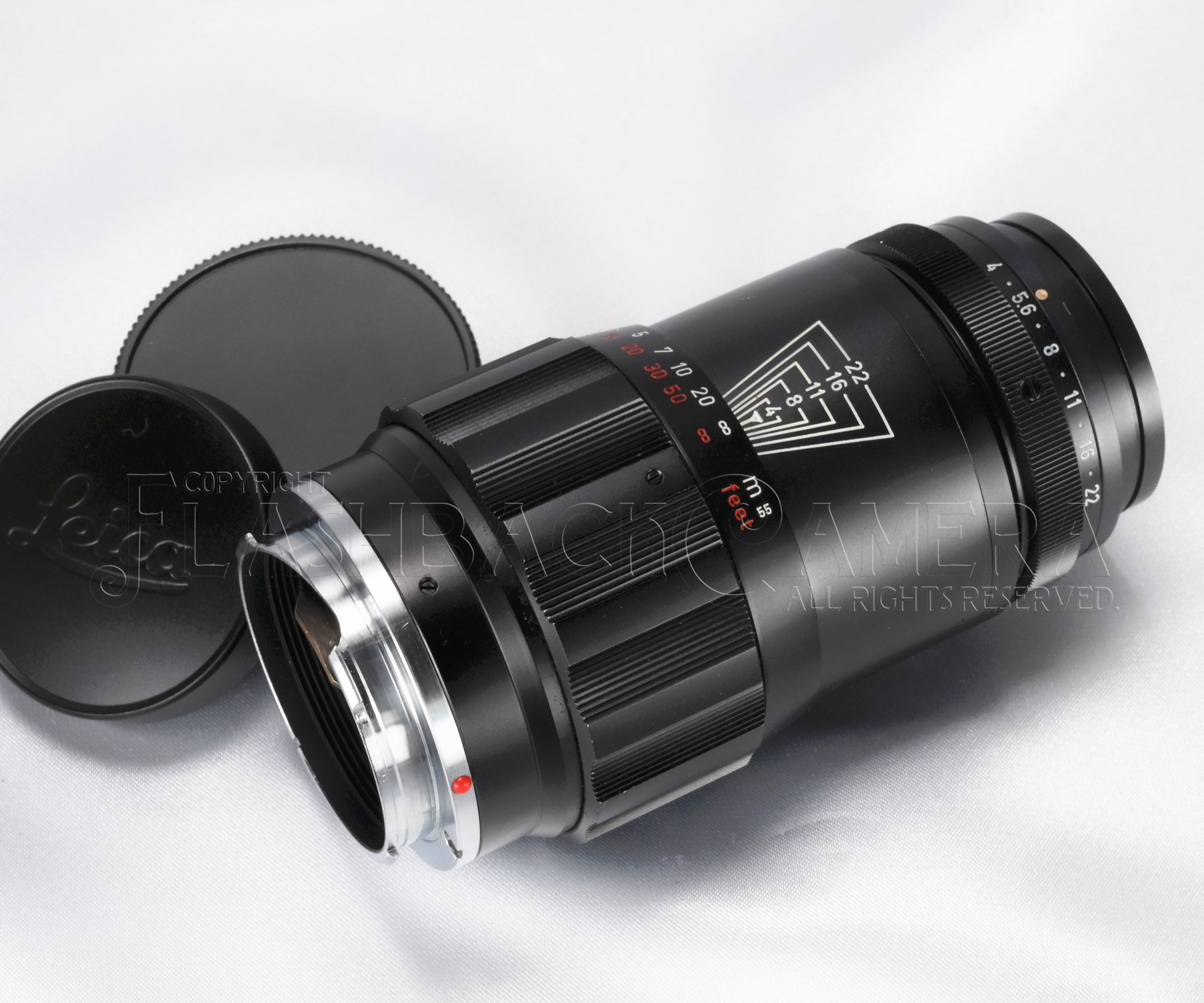 Tele-Elmar 135mm f4 (M) Red Scale – FLASHBACK CAMERA