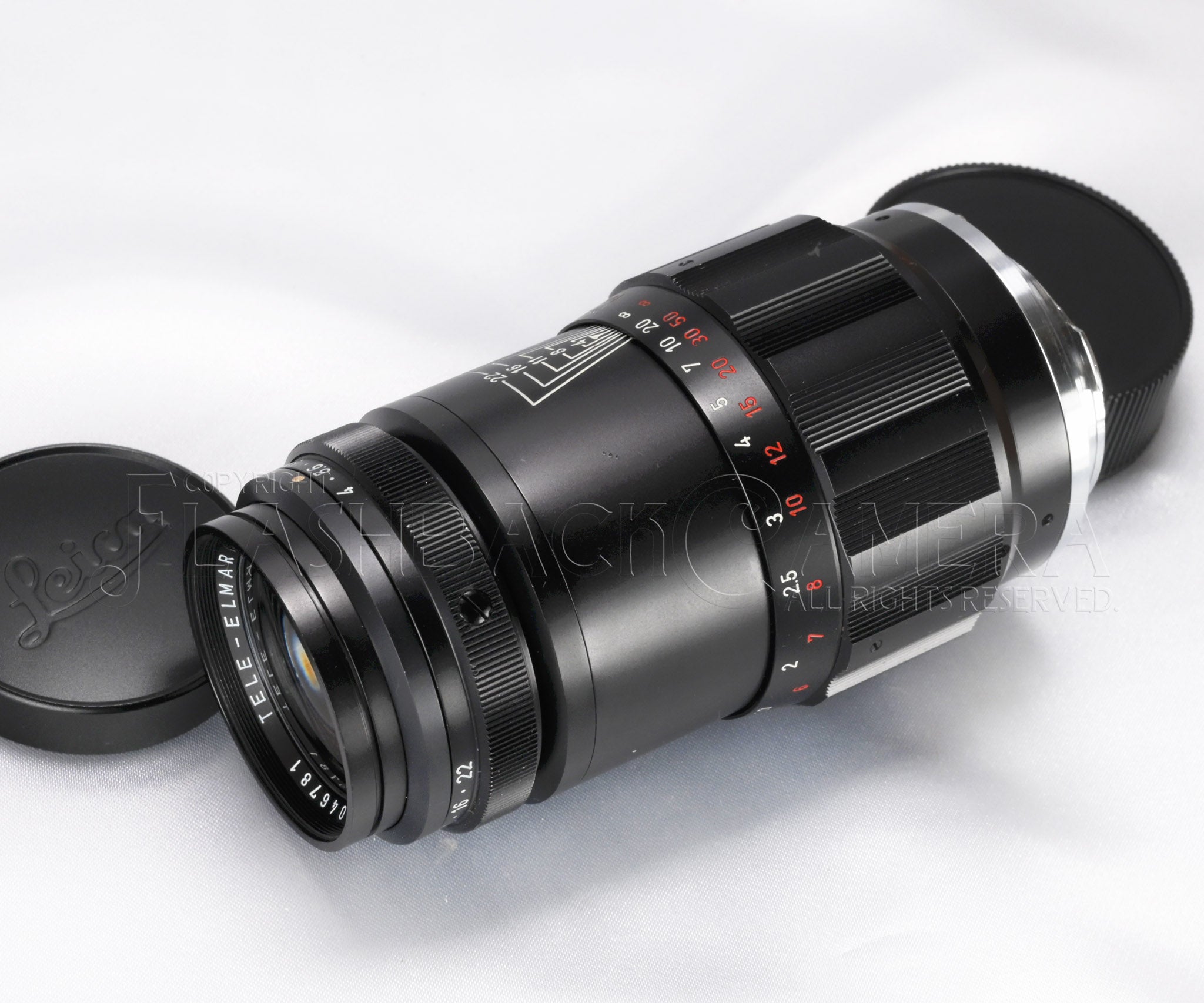 Tele-Elmar 135mm f4 (M) Red Scale – FLASHBACK CAMERA