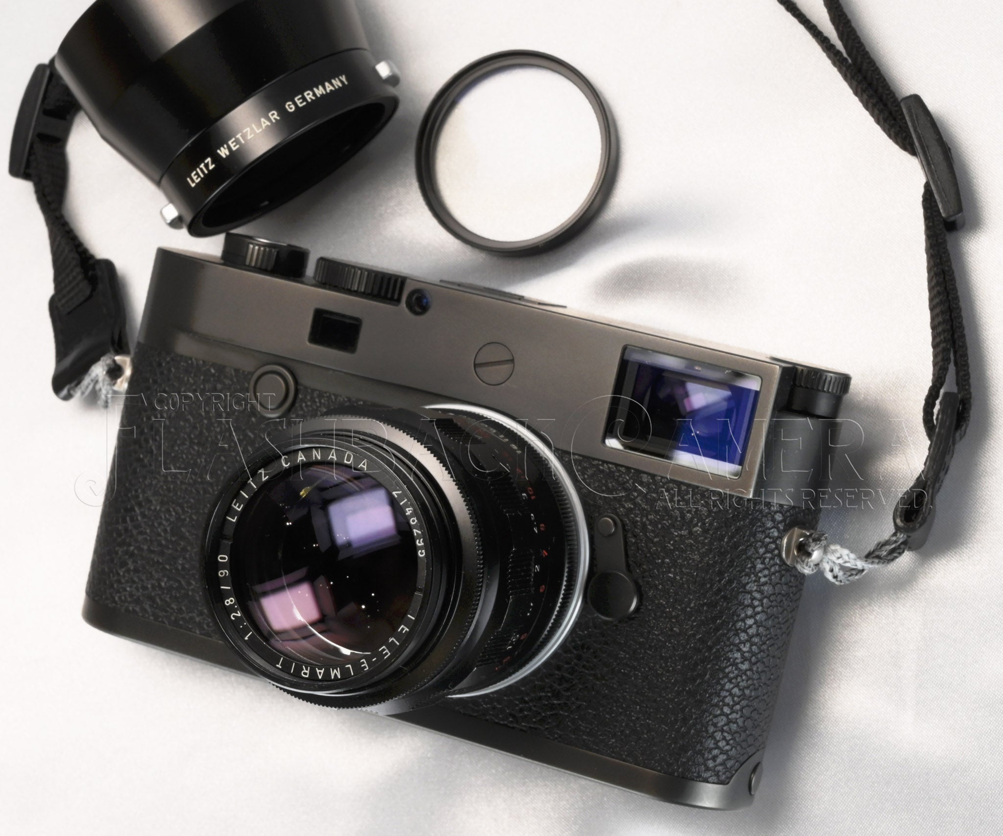 希少　ライカ　ELMARIT　90mm　2.8　ブラック Tele-Elmarit 90mm f2.8 (M) Black – FLASHBACK CAMERA